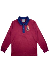 來樣訂做小童長袖Polo恤校服 網上下單小童長袖Polo恤校服 小童Polo恤校服製作中心 SU257 